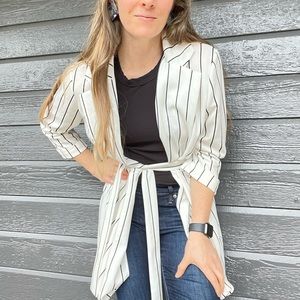 ABN Black & White Strip Jacket, Size Small/Medium